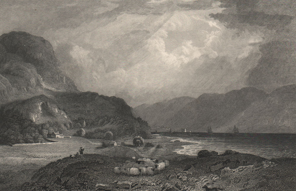 Loch Lochy, Lochaber. Scotland. FLEMING 1868 old antique vintage print picture
